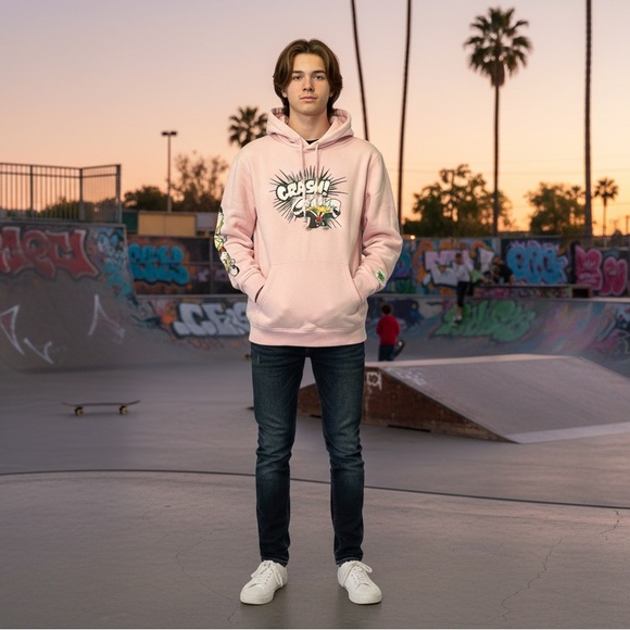 H&M Donald Duck "CRASH!" Graphic Hoodie - Picture 2 of 8